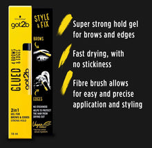 got2b Glued for Brows & Edges 2 in 1 Wand Gel, For Laying Edges and Styling Brows